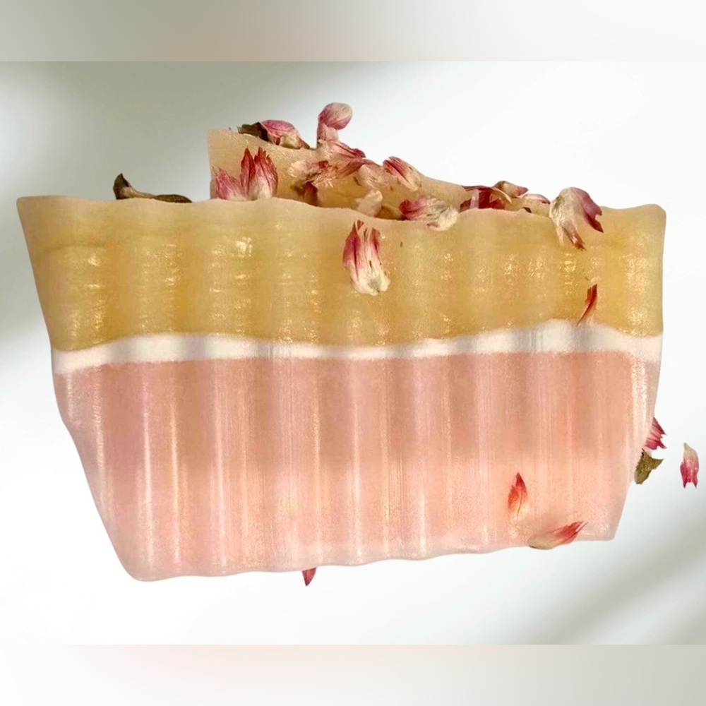 Florinda Beauty - Cherry Blossom Soap Pink and Cream Handmade Soap 4.5 oz NWT
